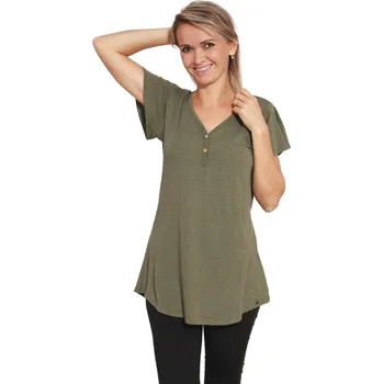 Pánské tričko Tričko krátký rukáv DALKA tmavá khaki XXL