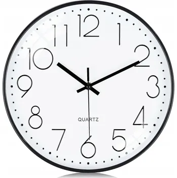 Hodiny MODERNÍ NÁSTĚNNÉ HODINY 30CM TICHÝ CHOD 3D ČÍSLICE SNADNO ČITELNÉ