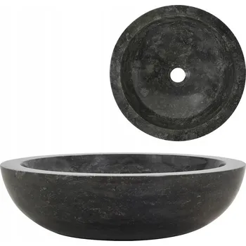 Umyvadlo na desku kulaté VidaXL 40 cm černé