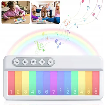 Hračka pro nejmenší ELEKTRONICKÉ PIANOVARHANY PRO DĚTI S 5 ZVUKY NÁSTROJŮ - PŘENOSNÉ