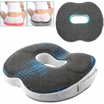 Polštář ORTOPEDICKÝ POLŠTÁŘ NA SEDĚNÍ KULATÝ Z PAMĚŤOVÉ PĚNY DO KANCELÁŘE