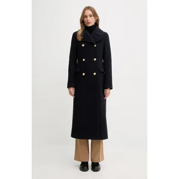 Dámský kabát Kabát s příměsí vlny Tommy Hilfiger WW0WW48415 námořnická modř 59X, vel. 38