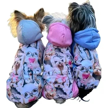 Obleček pro psa Zimní kombineza jorkšír pro psy vícebarevná malý pes