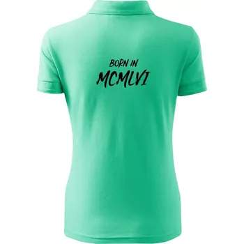 Born in - Římské číslo 1956 - Polokošile dámská Pique Polo - M ( Mátová )