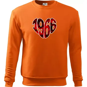 Pánská mikina 1966 v srdci - Mikina Essential pánská - S ( Oranžová )