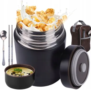 Termoska TERMOSKA NA POLÉVKU Vakuový OBĚDOVÝ LŽÍCE Turistický 800ml