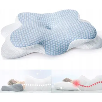 Polštář Ortopedický Polštář na Spaní Profilovaný Podpěra Hlavy a Krku s Paměťovou Pěnou