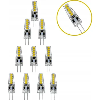 Žárovka LED žárovka G4 SMD 6W mini TEPLÁ BÍLÁ 12V 10 kusů