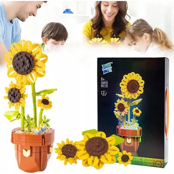 ostatní stavebnice STAVEBNICE Slunečnice na louce V KOPULI KLOBUKU SADA 359 dílů DÁREK