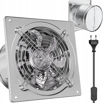 Domácí ventilátor Potrubní ventilátor odsávací 150mm 525m3/h Tichý + spínač