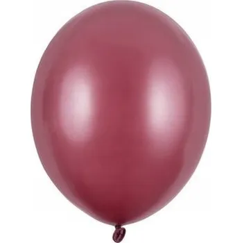 Balónek Latexové balónky PartyDeco Metalické vínové (Maroon) Silné 12 cm 100 kusů