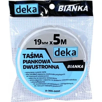 OBOUSTRANNÁ PĚNOVÁ PÁSKA BÍLÁ 19MM*5M DEKA