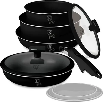 Hrnec BERLINGERHAUS Sada nádobí s titanovým povrchem 9 ks Matte Black Collection BH-8257