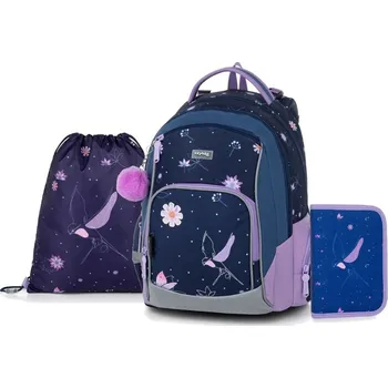 Školní batoh Oxybag Set 3dílný OXY GO Květiny Flowers sada batoh, penál, sáček 0-22924