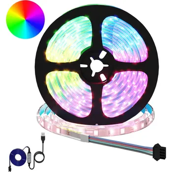 LED osvětlení vidaXL LED pás 4 pcs Černá a průhledná 510 x 0,8 x 0,3 cm Měď a plast