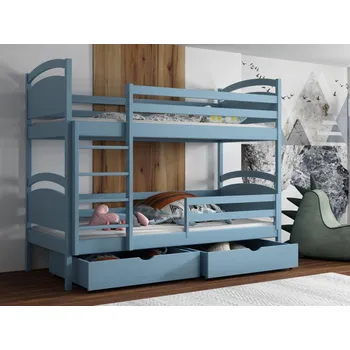 Dětská postel Patrová postel Mája Barva dřeva: Modrá, Rozměry: 80x180