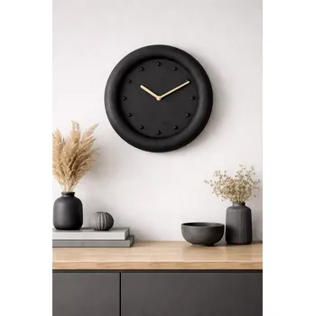 Hodiny Nástěnné hodiny Petra, černé, průměr 30 cm Karlsson