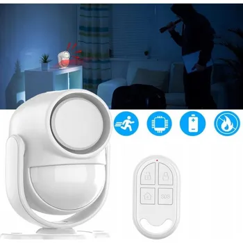 Pohybové čidlo ALARM SIRÉNA S ČIDLEM POHYBU + OVLADAČE PRO DŮM GARÁŽ NA POZEMEK 125dB