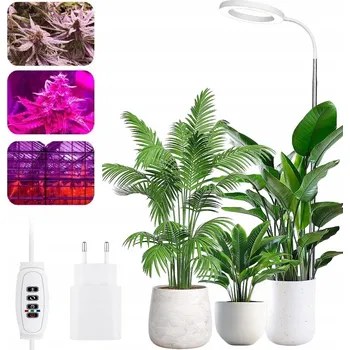 Osvětlení pro růst rostliny LED Lampa pro RůST ROSTLIN 10W s časovačem, stmívatelná, pro pěstování