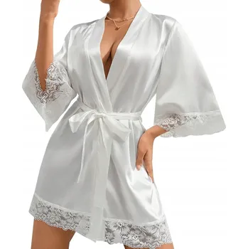 Dámské noční prádlo SNM dámský župan ke kolenům bez kapuce univerzální velikost