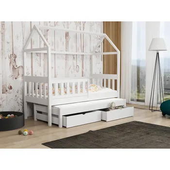 Dětská postel Dětská postel s přistýlkou Revo Barva dřeva: Bílá barva, Rozměry: 80x180