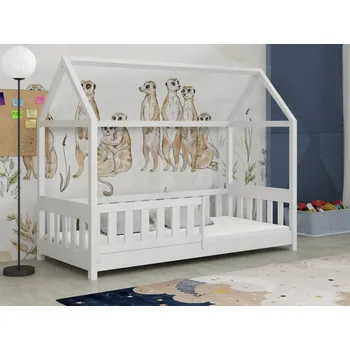 Dětská postel Dětská domečková postel Pavel Barva dřeva: Bílá barva, Rozměry: 80x180