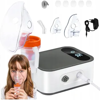 Inhalátor INHALÁTOR NEBULIZÁTOR KOMPRESOROVÝ PRO DĚTI I DOSPĚLÉ, MASKA NA OBLIČEJ