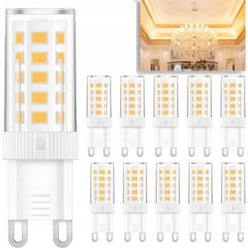 Žárovka 10x LED žárovka G9 5W 3200K Teplá bílá do lustrů VÝKONNÁ PREMIUM