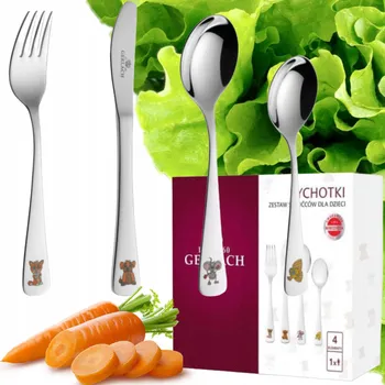 Příbor Dětské příbory z nerezové oceli Gerlach Pychotki 4 kusy