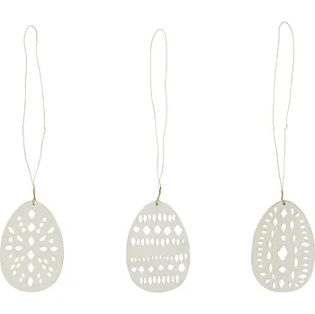 Velikonoční dekorace House Doctor Velikonoční dekorace Egg Nori Beige – set 3 ks