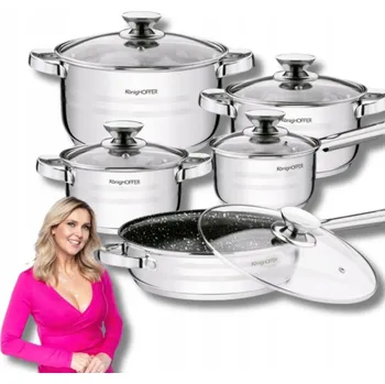 Sada nádobí Sada hrnců z nerezové oceli Konighoffer Soler, 10 kusů