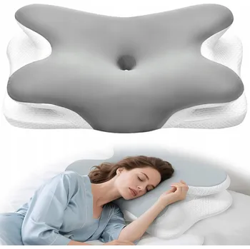 Polštář Ortopedický Polštář na Spaní Profilovaný Podpěra Hlavy a Krku s Paměťovou Pěnou