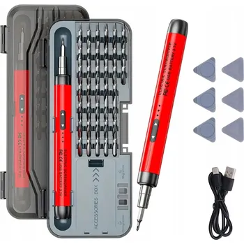 Šroubovák SADA AKUMULÁTOROVÝCH ŠROUBOVÁKŮ ELEKTRICKÝ PŘESNÝ 46 BITŮ POUZDRO