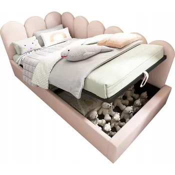 Postel Jednolůžková dřevěná postel Arhatreya 90x190 růžová