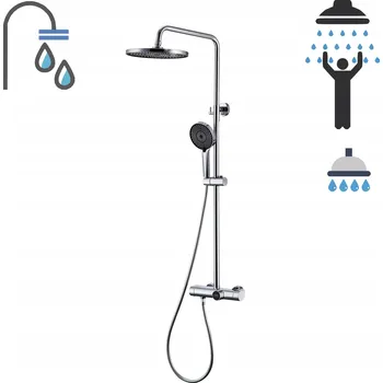 Sprchový set SPRCHOVÝ SET 3 REŽIMŮ CHROMOVANÝ, MODERNÍ DESIGN DO KOUPELNY