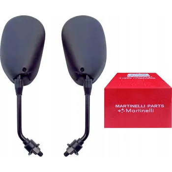 Zrcátko pro motocykl Motocyklové zrcátko Wilmat černé univerzální M8, sada 2 ks