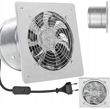 Domácí ventilátor VÝKONNÝ ODSÁVACÍ VENTILÁTOR 150mm 525m3/h DO KUCHYNĚ KOUPELNY SKLEPA GARÁŽE