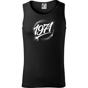 Pánské termoprádlo Narozeninovy ročník graffiti 1971 - Tílko pánské Core - L ( Černá )