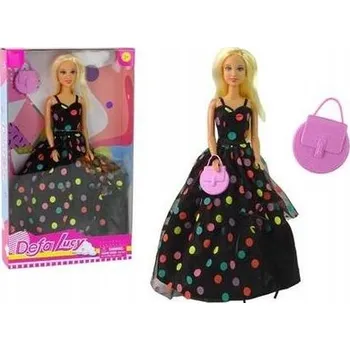 Panenka Dlouhé černé puntíkované Šaty Lucy Panenka