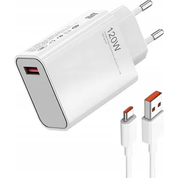 RYCHLÁ SÍŤOVÁ NABÍJEČKA PRO TELEFON | 120W | + USB-C KABEL 1M UNIVERZÁLNÍ