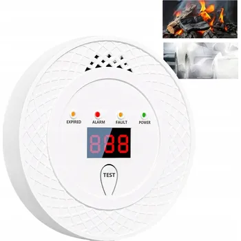 Zabezpečovací technika DETEKTOR OXIDU UHELNATÉHO LCD ČIDLO PLYNU CERTIFIKOVANÝ HLÁSIČ