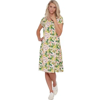 Dámské šaty Šaty DOLA žluto-zelená XL