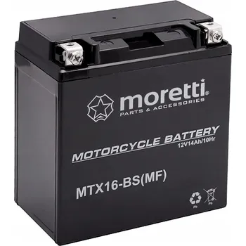 Motobaterie Akumulátor motocyklový 12V 14Ah Moretti MTX16-BS