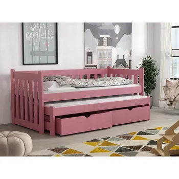 Dětská postel Dětská postel s přistýlkou Krzyš Barva dřeva: Růžová, Rozměry: 80x180