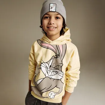 Chlapecká mikina Reserved - Mikina s&nbsp;kapucí Bugs Bunny - světle žlutá - 0060L-10X - 0060L-10X-170