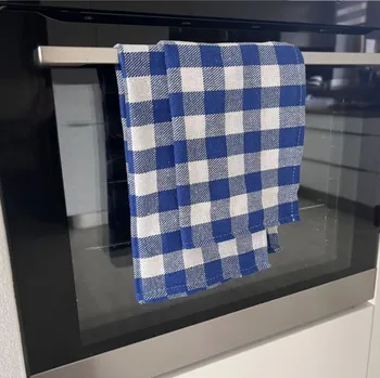 Utěrka Bavlněná utěrka multipack modrá kostka 5ks