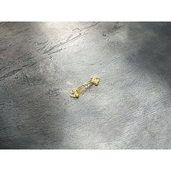 Obraz Nábytková úchytka kovová dekorativní zlatá 48x14mm