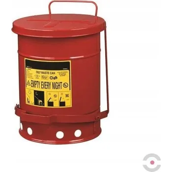 Odpadkový koš Ocelová nádoba Justrite na olejový odpad, 52 l