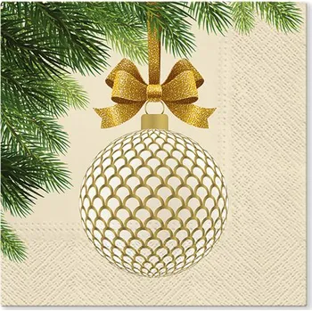Papírový ubrousek Paw Ubrousky TaT 33x33 cm Golden Bauble