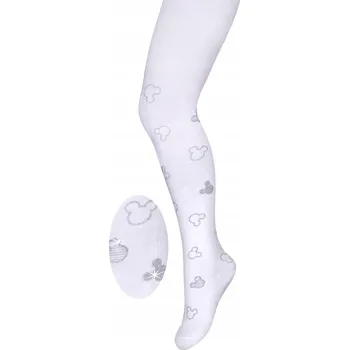 Milusie dětské bílé punčocháče z polyamidu, velikost 128-134